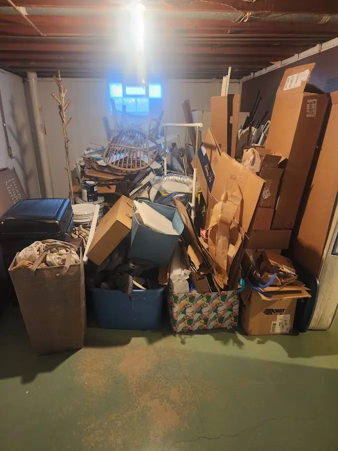 Roll-off dumpster container at job site for Yard Waste Dumpster Rental in Inver Grove Heights